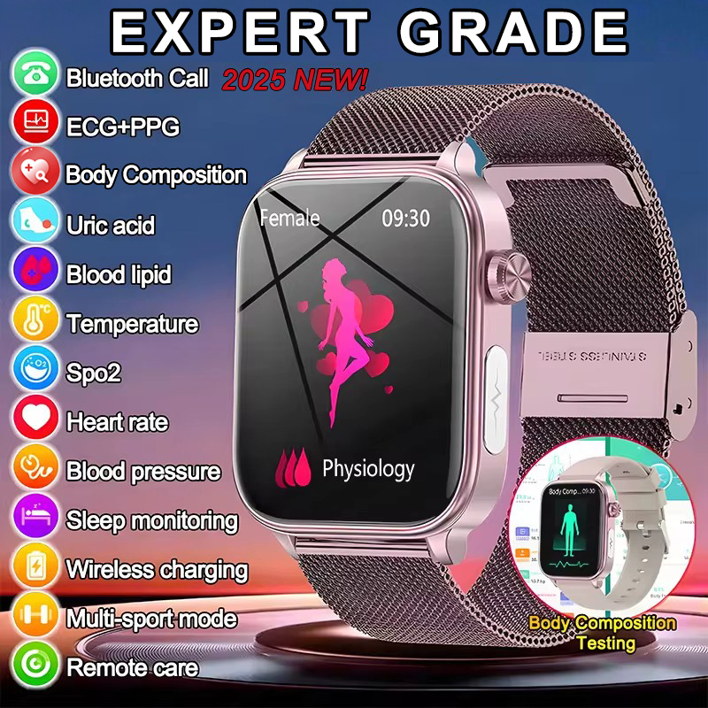 2025 New ECG+PPG Monitoring Sm - Smartwatch Watches For Girls 评论和价格