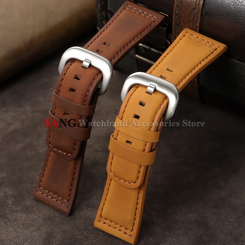 28mm Vintage Leather Watchband - Smartwatch Vintage Watches For Women 评论和价格