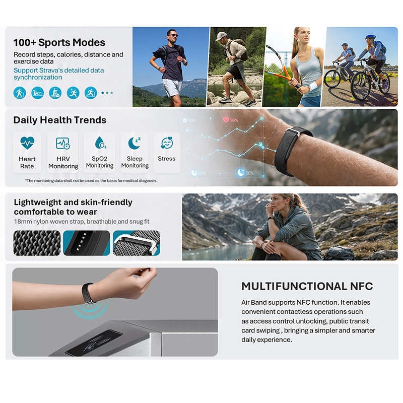 VALDUS Air Band Smart Bracelet - Smartwatch Watches For Girls 评论和价格