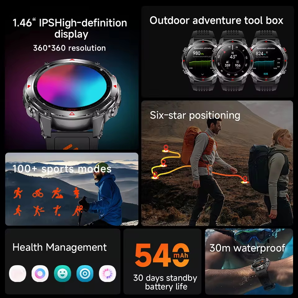 Military Outdoor GPS Positioni - Altimeter Compass Watch 评论和价格