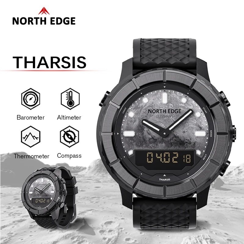 NORTH EDGE THARSIS Men Carbon  - Altimeter Compass Watch 评论和价格