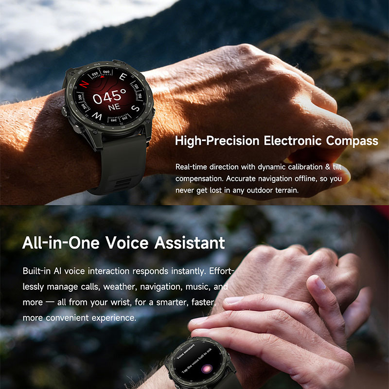 New 5ATM Waterproof Smart Watc - Altimeter Compass Watch 评论和价格