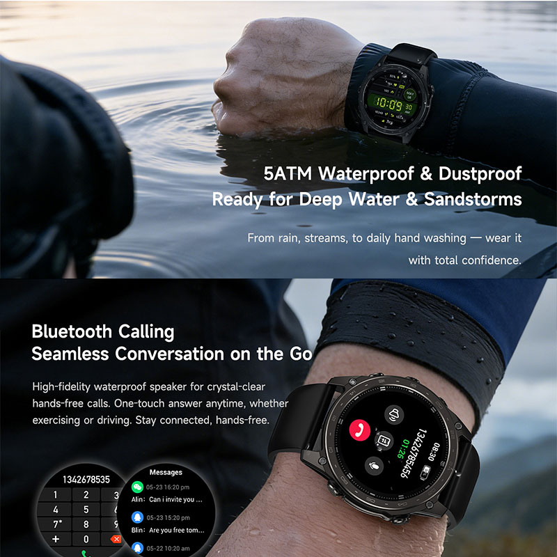 New 5ATM Waterproof Smart Watc - Altimeter Compass Watch 评论和价格